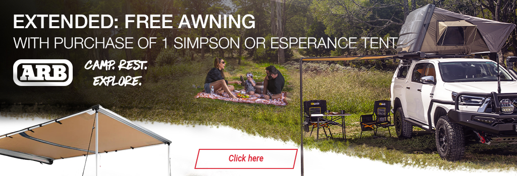 Free Awning With Purchase Of 1 Simpson Or Esperance Tent